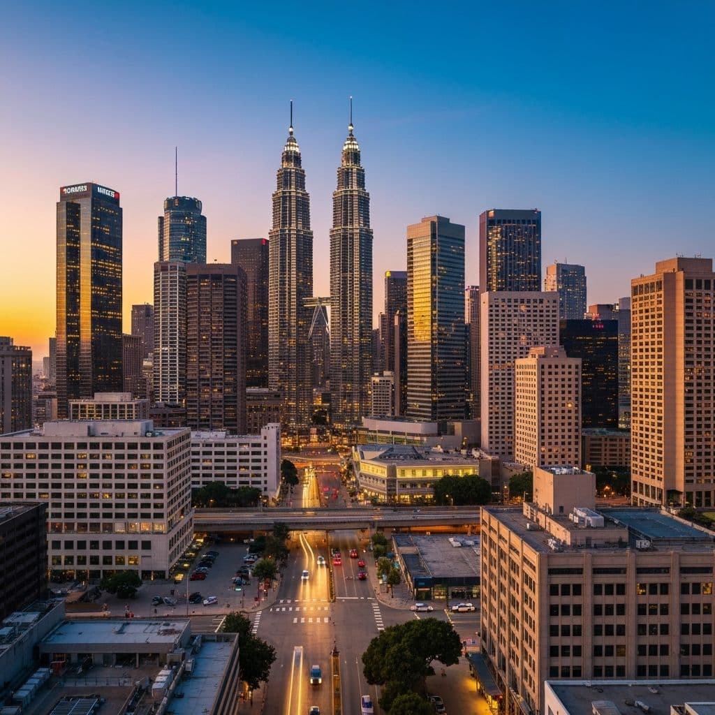 Los Angeles skyline - car shipping destination